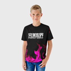 Детская футболка 3D Perfect world neon flame color - фото 2