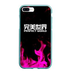 Чехол для iPhone 7Plus/8 Plus матовый Perfect world neon flame color