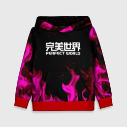 Детская толстовка 3D Perfect world neon flame color