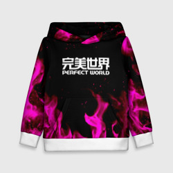 Детская толстовка 3D Perfect world neon flame color