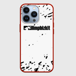 Чехол для iPhone 13 Pro Limp Bizkit чёрные краски брызги