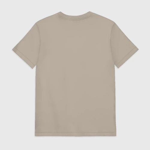 Мужская футболка хлопок с принтом Дед в авторитете, вид сзади #1