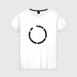 Женская футболка хлопок Минималистичный круг