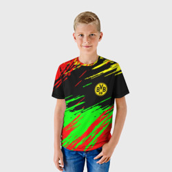 Детская футболка 3D Borussia краски спортивные текстура - фото 2