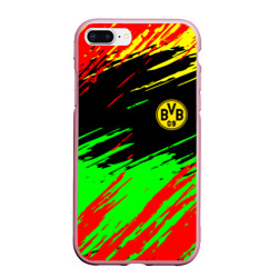 Чехол для iPhone 7Plus/8 Plus матовый Borussia краски спортивные текстура