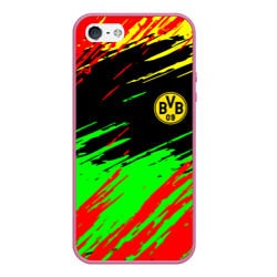 Чехол для iPhone 5/5S матовый Borussia краски спортивные текстура