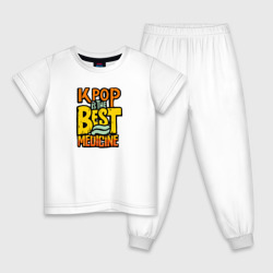 Детская пижама хлопок K-pop slogan  