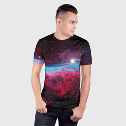 Мужская футболка 3D Slim Uy scuti star - neon space - фото 2