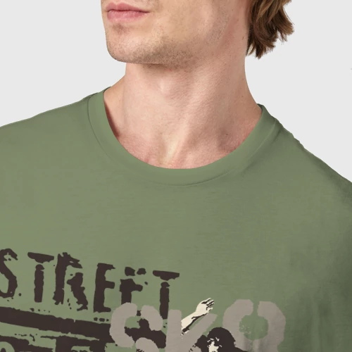 Мужская футболка хлопок с принтом Скейтборд гранж текст эффект, фото #4