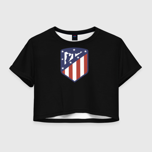 Женская футболка Crop-top 3D Футбольный клуб Атлетико мадрид, цвет 3D печать