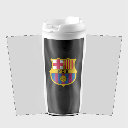 Термокружка-непроливайка Футбольный клуб Барселона, цвет белый - фото 2
