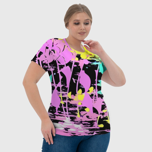 Женская футболка 3D с принтом Color expressive abstraction, фото #4