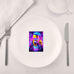 Набор: тарелка + кружка Гомер Симпсон - фото с автографом - фото 2