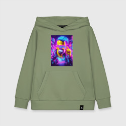 Детская толстовка хлопок Гомер Симпсон - неоновый панк с автографом