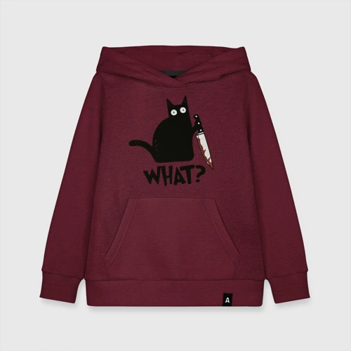 Детская толстовка хлопок Black cat - what
