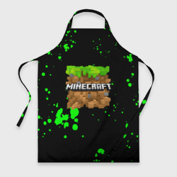 Фартук 3D Minecraft green game logo