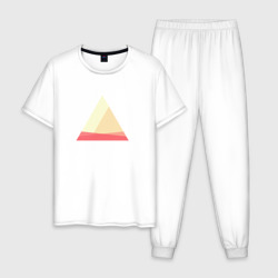 Мужская пижама хлопок Абстрактные цветные треугольники