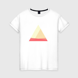 Женская футболка хлопок Абстрактные цветные треугольники