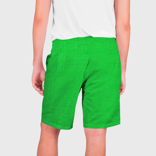 Мужские шорты 3D с принтом Салатовая текстура, вид сзади #1