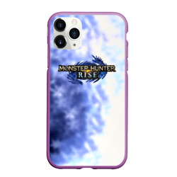 Чехол для iPhone 11 Pro Max матовый Monster hunter rise зима текстура из игры