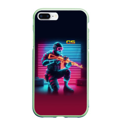 Чехол для iPhone 7Plus/8 Plus матовый Counter Strike - neon glow