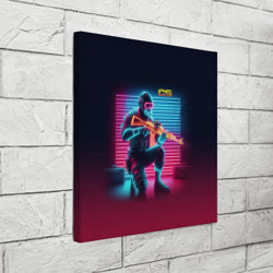 Холст квадратный Counter Strike - neon glow - фото 2