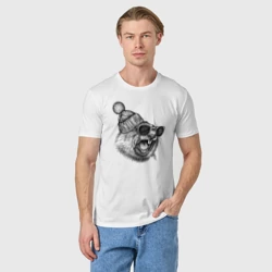 Мужская футболка хлопок Орущий суслик-хипстер - фото 2