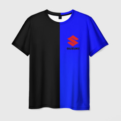 Мужская футболка 3D Suzuki sport синечерный