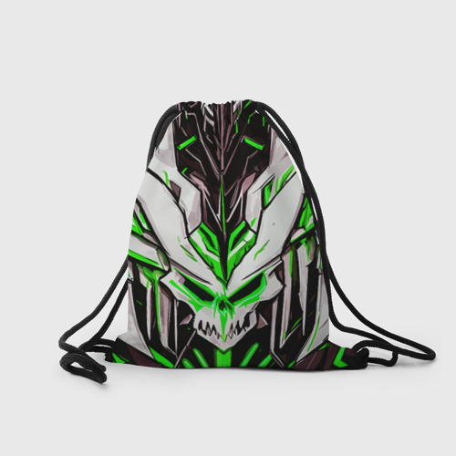 Рюкзак-мешок 3D Зелёный адский череп - фото 2