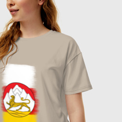 Женская футболка хлопок Oversize Осетия Ирон - фото 2