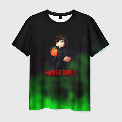 Мужская футболка 3D Minecraft green color true game, цвет 3D печать