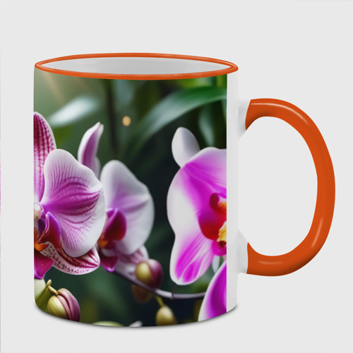 Кружка с полной запечаткой с принтом Орхидеи дикорастущие, вид спереди #2