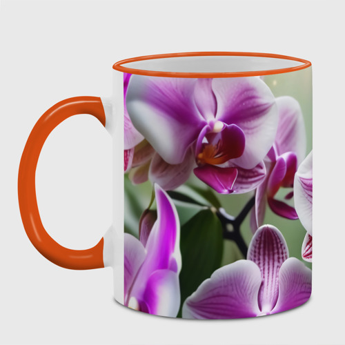 Кружка с полной запечаткой с принтом Орхидеи дикорастущие, фото на моделе #1