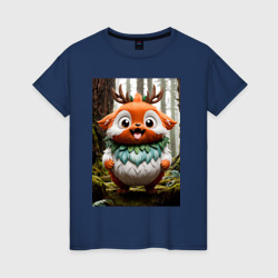 Милый лесной дух-олень – Женская футболка хлопок с принтом купить со скидкой в -20%