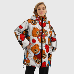 Женская зимняя куртка Oversize Медведи - персонажи из Слово пацана - фото 2