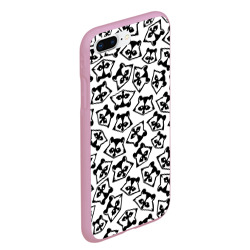 Чехол для iPhone 7Plus/8 Plus матовый Черно-белые еноты - фото 2