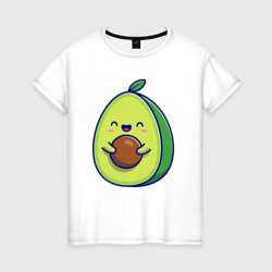 Милое авокадо – Женская футболка хлопок с принтом купить со скидкой в -20%