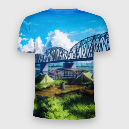 Мужская футболка 3D Slim STALKER 2 мост над рекой, цвет 3D печать - фото 2