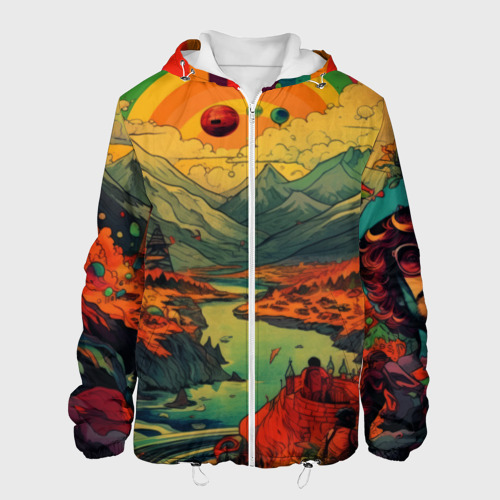 Мужская куртка 3D Пейзаж для хиппи, цвет 3D печать