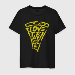 Любовный треугольник пиццы – Мужская футболка хлопок с принтом купить со скидкой в -20%