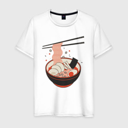 Арт лапша мянь – Мужская футболка хлопок с принтом купить со скидкой в -20%