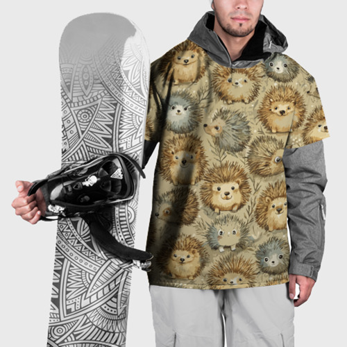 Накидка на куртку 3D Паттерн лесной ежик, цвет 3D печать