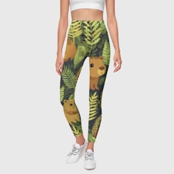 Леггинсы 3D Капибары - лесной маскировочный камуфляж - фото 2