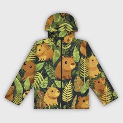 Женская ветровка 3D Капибары - лесной маскировочный камуфляж