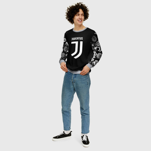 Мужской свитшот 3D Juventus sport collection brend, цвет меланж - фото 5