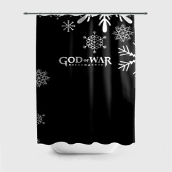 Штора 3D для ванной God of war winter steel 