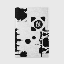 Обложка для паспорта матовая кожа New York yankees - baseball team pattern