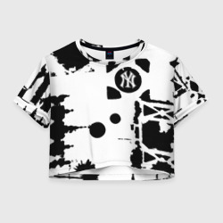 Женская футболка Crop-top 3D New York yankees - baseball team pattern