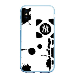 Чехол для iPhone XS Max матовый New York yankees - baseball team pattern