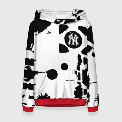 Женская толстовка 3D с принтом New York yankees - baseball team pattern, вид спереди #2